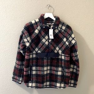 NWT VINEYARD VINES TARTAN PLAID SHERPA POPOVER XS